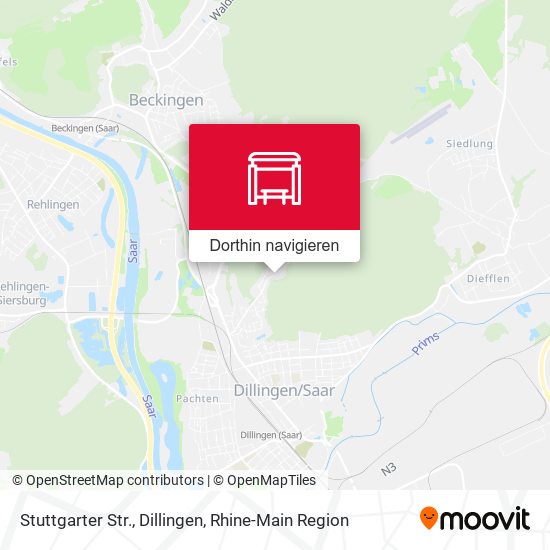 Stuttgarter Str., Dillingen Karte
