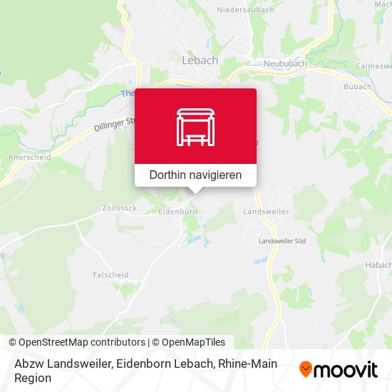 Abzw Landsweiler, Eidenborn Lebach Karte