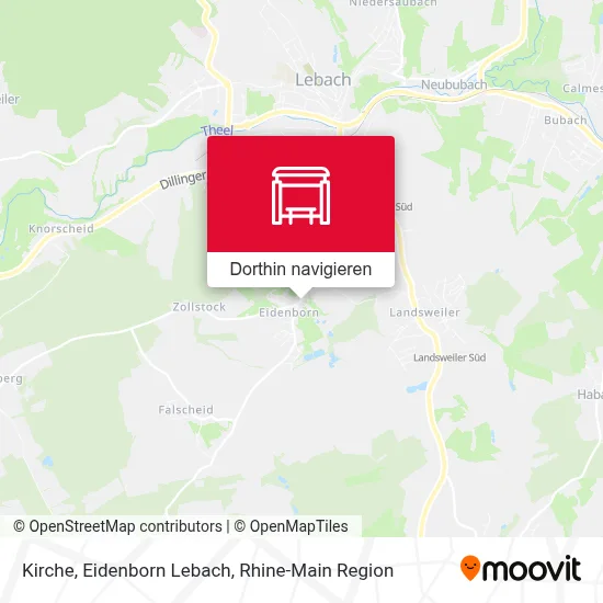 Kirche, Eidenborn Lebach Karte