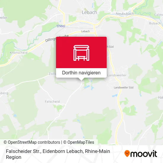 Falscheider Str., Eidenborn Lebach Karte