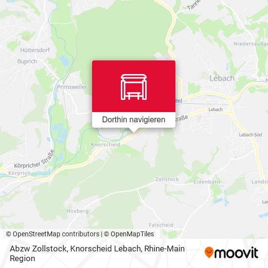 Abzw Zollstock, Knorscheid Lebach Karte