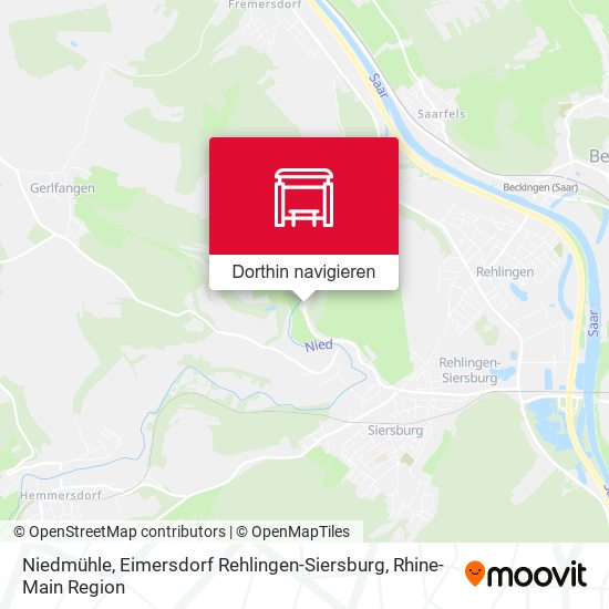 Niedmühle, Eimersdorf Rehlingen-Siersburg Karte