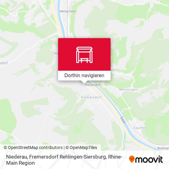 Niederau, Fremersdorf Rehlingen-Siersburg Karte