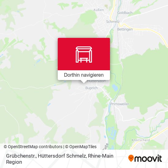 Grübchenstr., Hüttersdorf Schmelz Karte