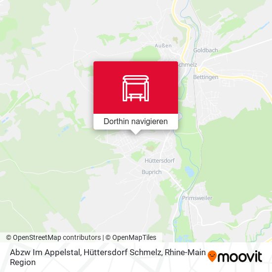 Abzw Im Appelstal, Hüttersdorf Schmelz Karte