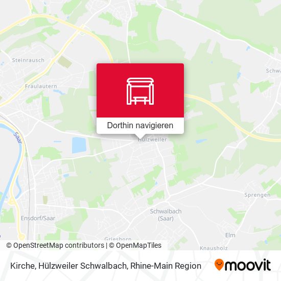 Kirche, Hülzweiler Schwalbach Karte