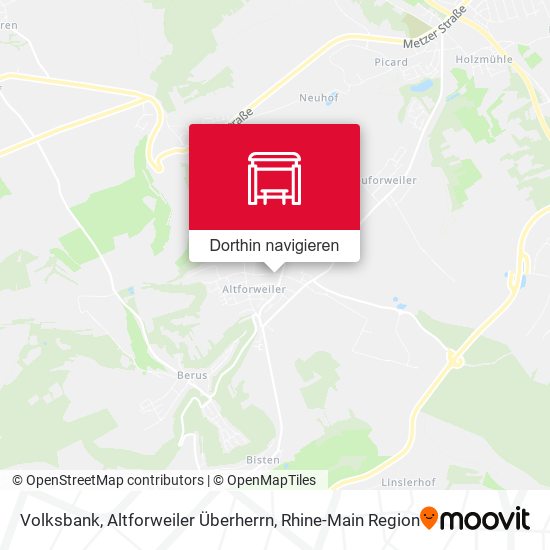 Volksbank, Altforweiler Überherrn Karte