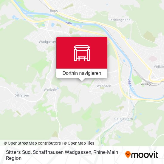 Sitters Süd, Schaffhausen Wadgassen Karte