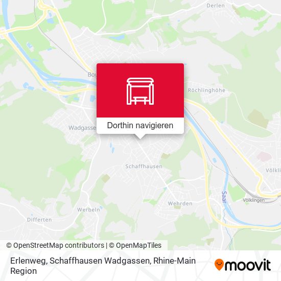 Erlenweg, Schaffhausen Wadgassen Karte