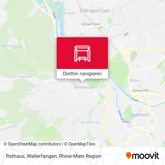 Rathaus, Wallerfangen Karte