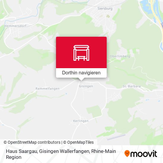 Haus Saargau, Gisingen Wallerfangen Karte