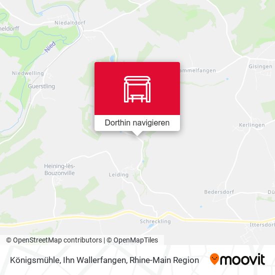 Königsmühle, Ihn Wallerfangen Karte