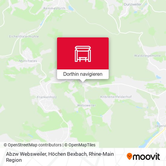 Abzw Websweiler, Höchen Bexbach Karte