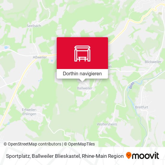 Sportplatz, Ballweiler Blieskastel Karte