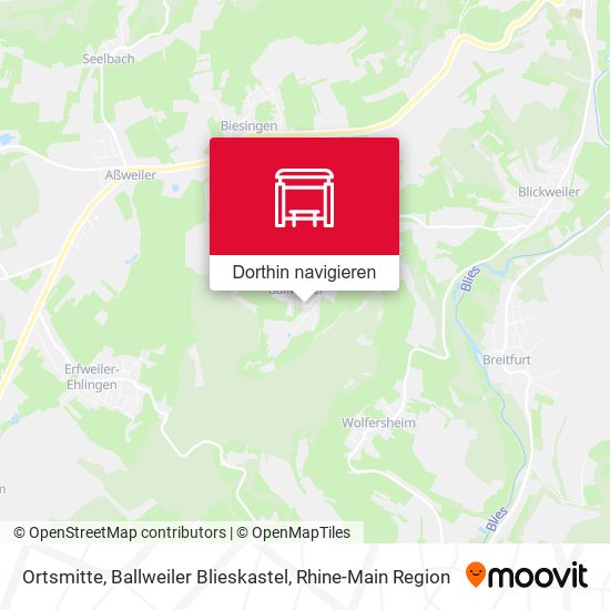 Ortsmitte, Ballweiler Blieskastel Karte