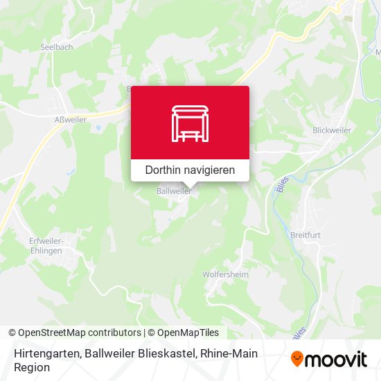 Hirtengarten, Ballweiler Blieskastel Karte