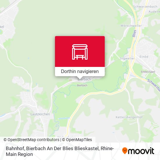 Bahnhof, Bierbach An Der Blies Blieskastel Karte