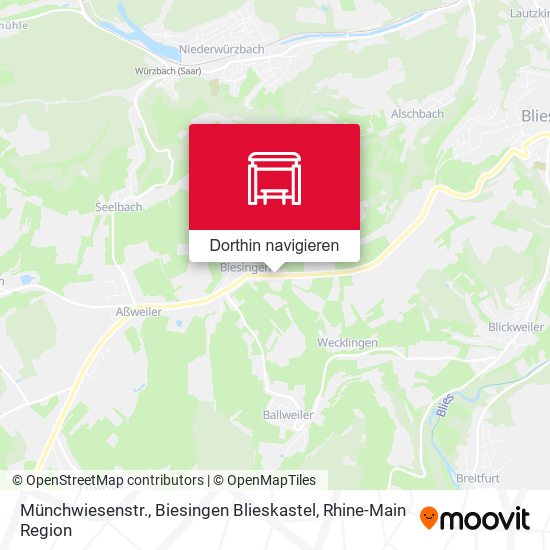 Münchwiesenstr., Biesingen Blieskastel Karte