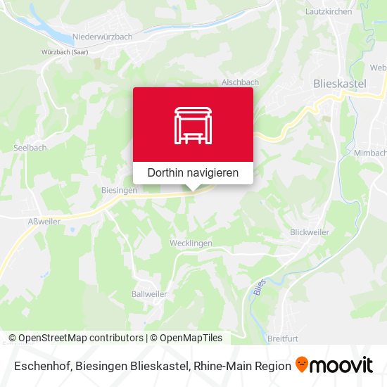 Eschenhof, Biesingen Blieskastel Karte