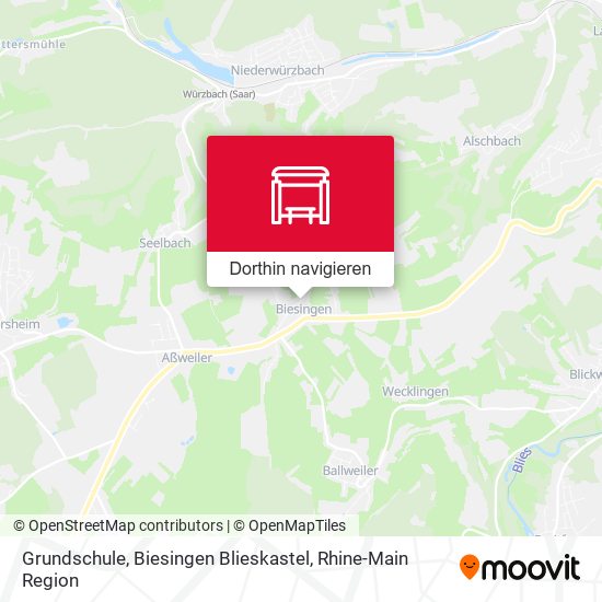 Grundschule, Biesingen Blieskastel Karte