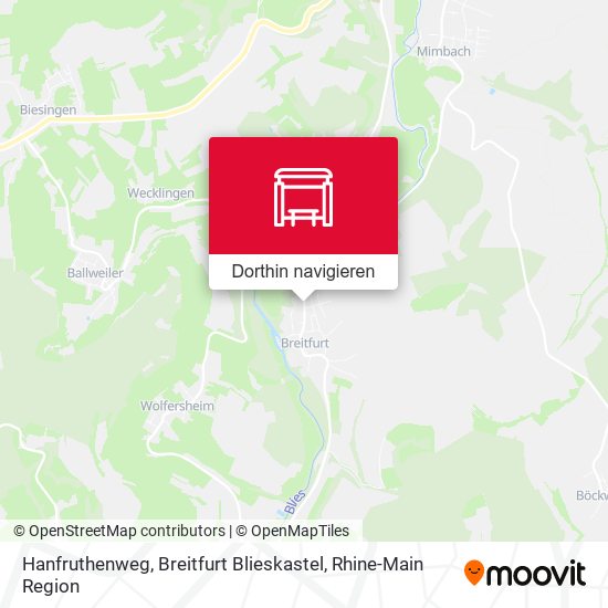 Hanfruthenweg, Breitfurt Blieskastel Karte