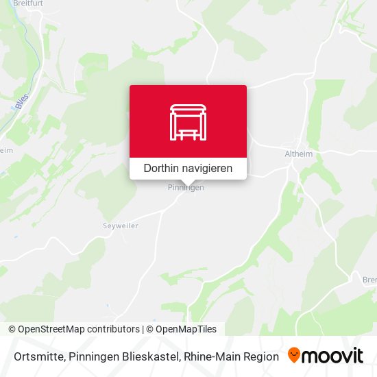 Ortsmitte, Pinningen Blieskastel Karte