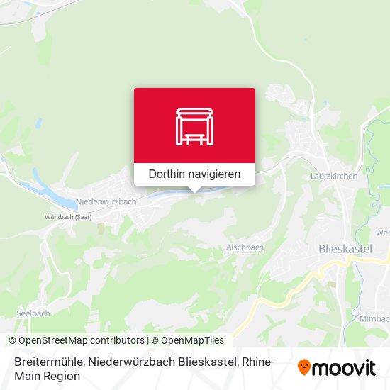 Breitermühle, Niederwürzbach Blieskastel Karte