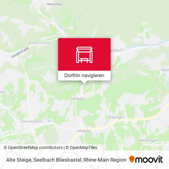 Alte Steige, Seelbach Blieskastel Karte
