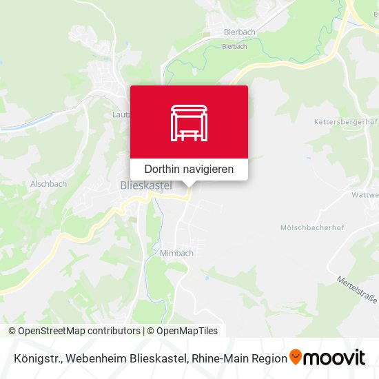 Königstr., Webenheim Blieskastel Karte