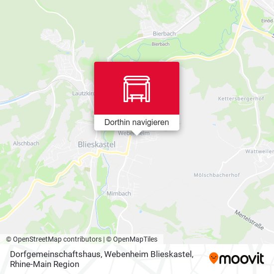Dorfgemeinschaftshaus, Webenheim Blieskastel Karte