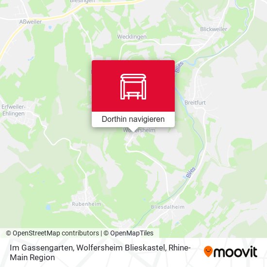 Im Gassengarten, Wolfersheim Blieskastel Karte