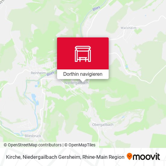 Kirche, Niedergailbach Gersheim Karte