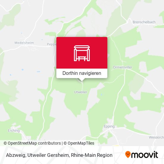 Abzweig, Utweiler Gersheim Karte