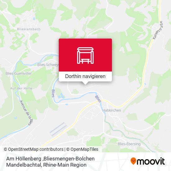 Am Höllenberg ,Bliesmengen-Bolchen Mandelbachtal Karte