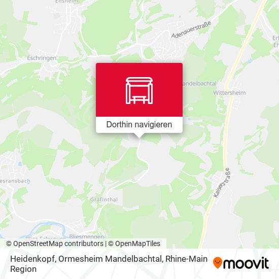 Heidenkopf, Ormesheim Mandelbachtal Karte