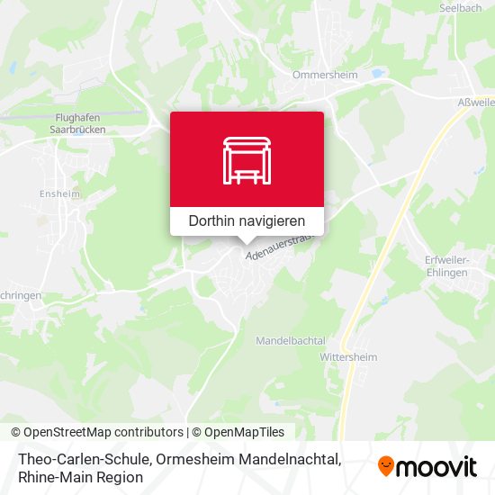 Theo-Carlen-Schule, Ormesheim Mandelnachtal Karte