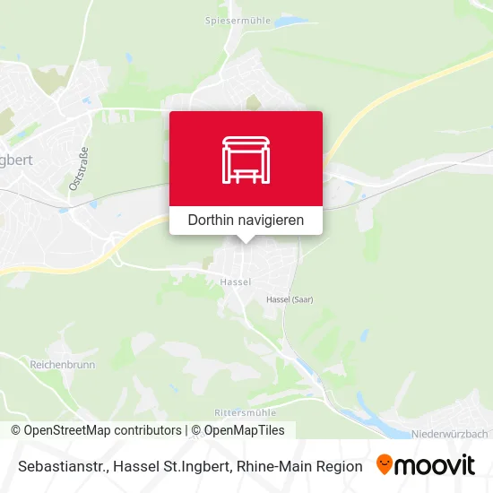 Sebastianstr., Hassel St.Ingbert Karte