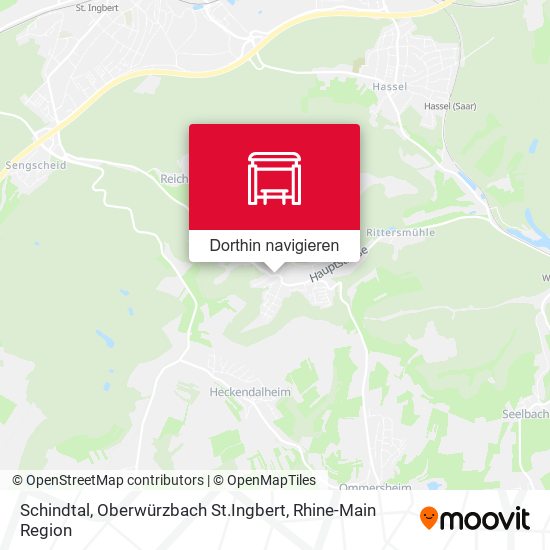 Schindtal, Oberwürzbach St.Ingbert Karte