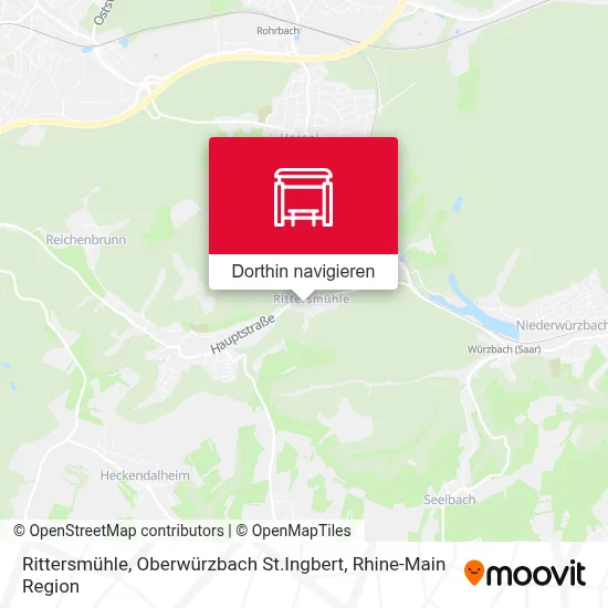 Rittersmühle, Oberwürzbach St.Ingbert Karte