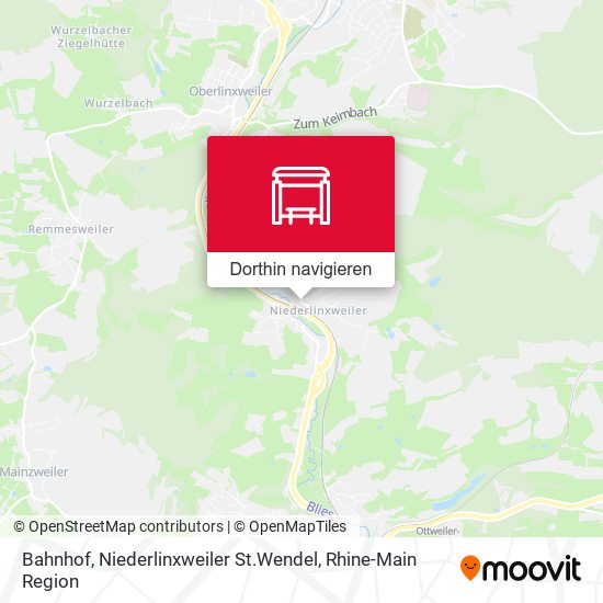 Bahnhof, Niederlinxweiler St.Wendel Karte