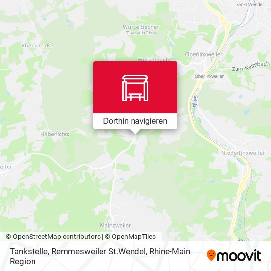 Tankstelle, Remmesweiler St.Wendel Karte