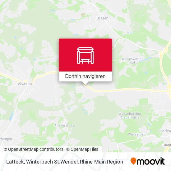 Latteck, Winterbach St.Wendel Karte
