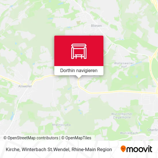 Kirche, Winterbach St.Wendel Karte