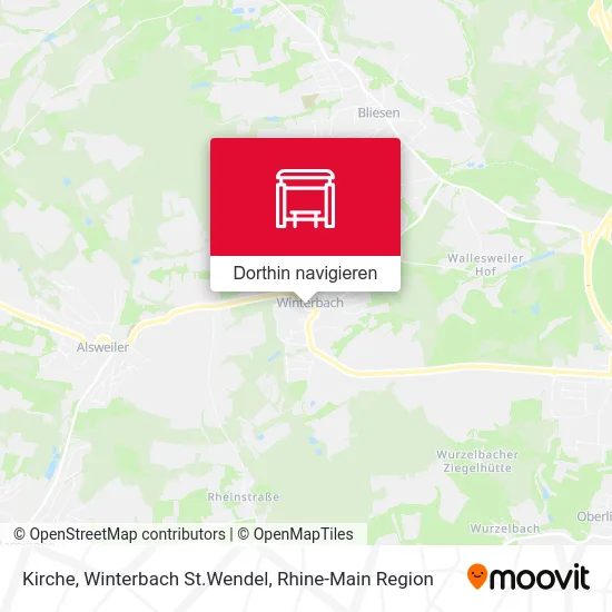 Kirche, Winterbach St.Wendel Karte