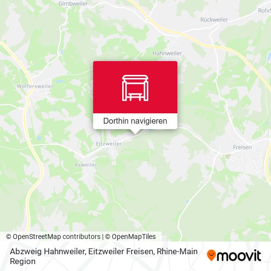 Abzweig Hahnweiler, Eitzweiler Freisen Karte