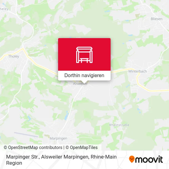 Marpinger Str., Alsweiler Marpingen Karte
