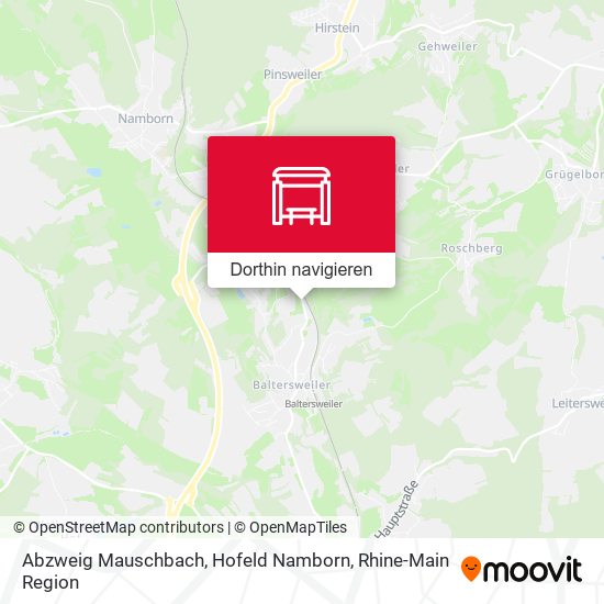 Abzweig Mauschbach, Hofeld Namborn Karte