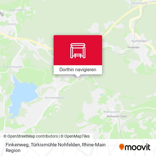 Finkenweg, Türkismühle Nohfelden Karte