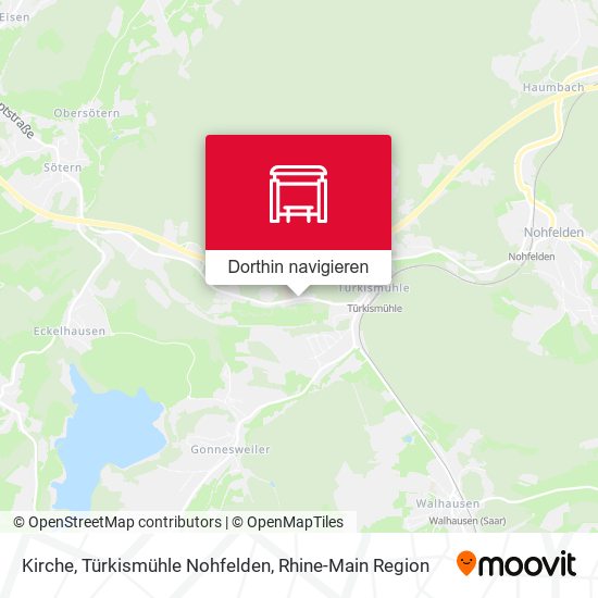 Kirche, Türkismühle Nohfelden Karte
