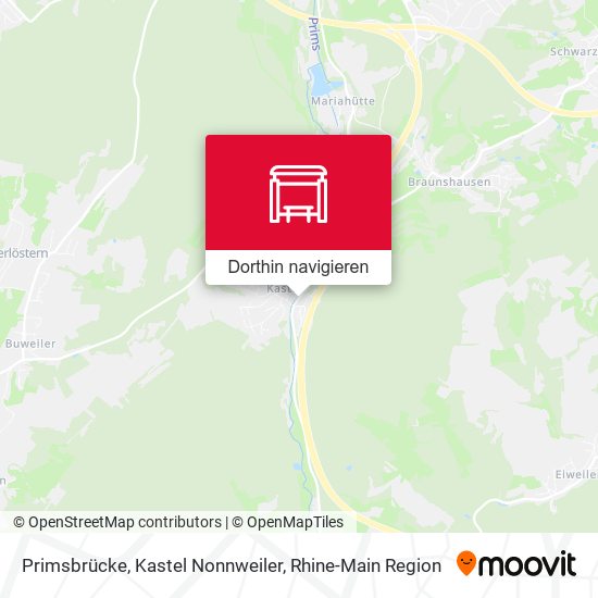 Primsbrücke, Kastel Nonnweiler Karte